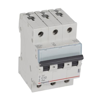 Автоматический выключатель Legrand TX³ 3P 10A тип C 10кА