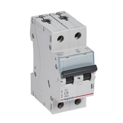 Автоматический выключатель Legrand TX³ 2P 6A тип C 10кА