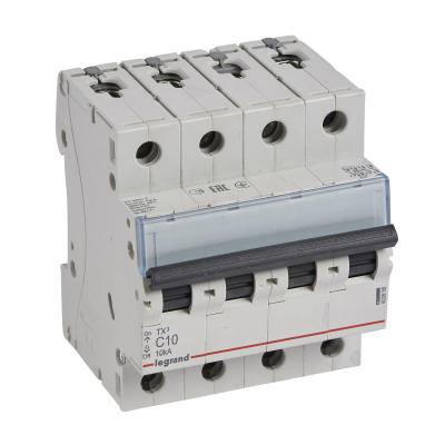 Автоматический выключатель Legrand TX³ 4P 10A тип C 10кА