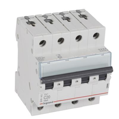 Автоматический выключатель Legrand TX³ 4P 20A тип C 10кА