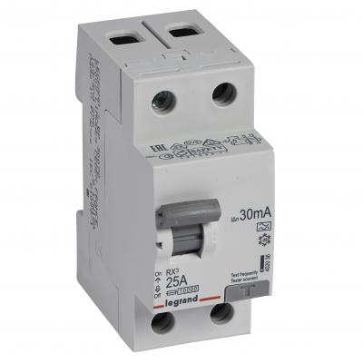Выключатель дифференциального тока Legrand RX³ 2P  25А 30мА тип А