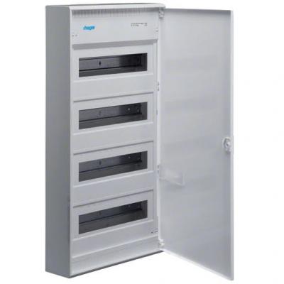 Накладной пластиковый щит 48 (+8) модулей Hager Volta белые металлические двери