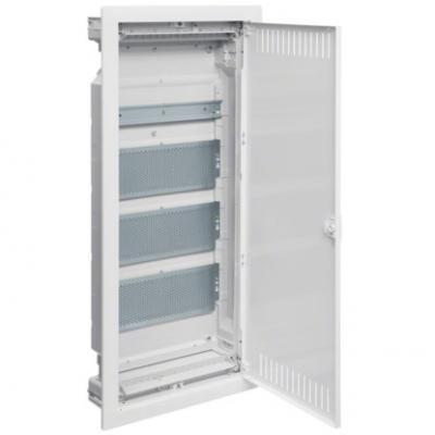 Встраиваемый мультимедийный щит 4-рядный Hager Volta белые металлические двери