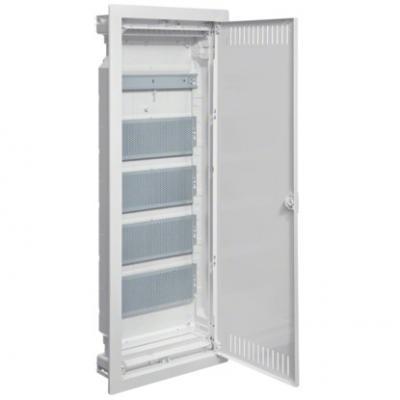 Встраиваемый мультимедийный щит 5-рядный Hager Volta белые металлические двери