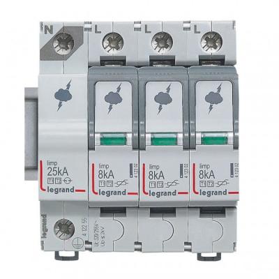 Устройство защиты от импульсных перенапряжений Legrand 3P+N T1+T2. I имп. 8 кA/полюс