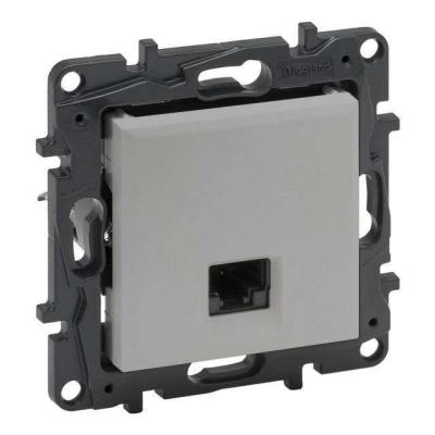 Розетка информационная RJ45 Кат. 5e UTP Legrand Niloe Step алюминий