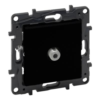 Розетка телевизионная тип F «звезда» Legrand Niloe Step черный