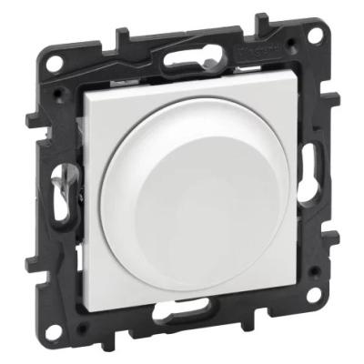 Светорегулятор с поворотной ручкой без нейтрали Legrand Niloe Step белый