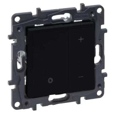 Светорегулятор кнопочный без нейтрали Legrand Niloe Step черный