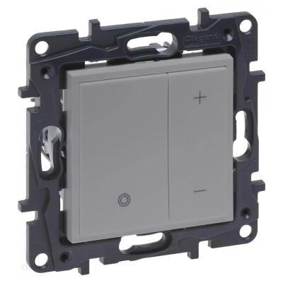 Светорегулятор кнопочный без нейтрали Legrand Niloe Step алюминий