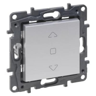 Кнопочный выключатель управления жалюзи и рольставней Legrand Niloe Step алюминий