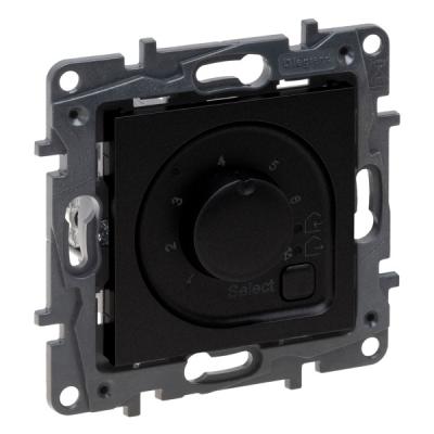 Термостат с датчиком для теплых полов Legrand Niloe Step черный