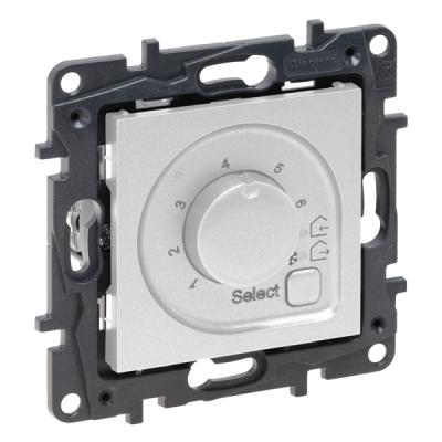 Термостат с датчиком для теплых полов Legrand Niloe Step алюминий