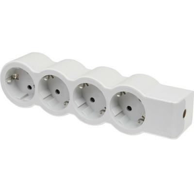 Удлинитель с 4 розетками с заземлением 16 А без кабеля Legrand СТАНДАРТ Белый/Серый