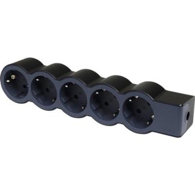 Удлинитель с 5 розетками с заземлением 16 А без кабеля Legrand СТАНДАРТ Черный