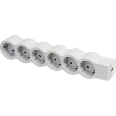 Удлинитель с 6 розетками с заземлением 16 А без кабеля Legrand СТАНДАРТ Белый/Серый