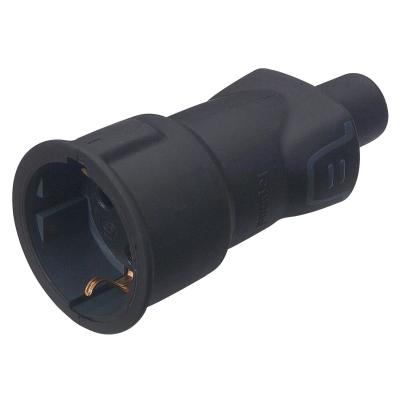 Розетка с заземлением резиновая  16 А Legrand Черный