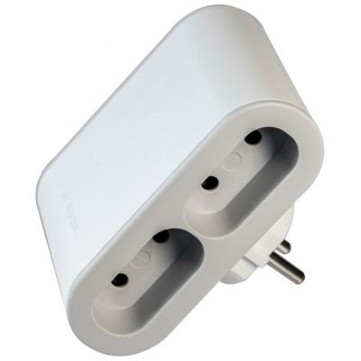 Многорозеточный блок с 4 боковыми розетками без заземления 6 А Legrand СТАНДАРТ Белый/Серый