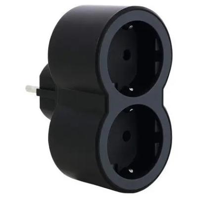 Многорозеточный блок с 2 фронтальными розетками с заземлением 16 А Legrand СТАНДАРТ Черный