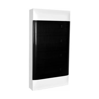 Накладной пластиковый щит 48 модулей Legrand PRACTIBOX S дымчатые двери