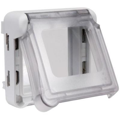 Адаптер для механизмов Mosaic двухмодульный Legrand Plexo IP55 серый