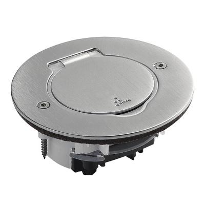 Встраиваемый розеточный блок круглый Legrand DLP IP44 нержавеющая сталь