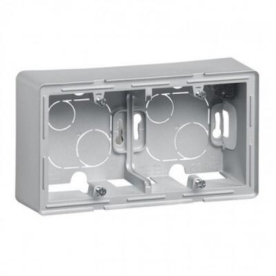 Коробка накладного монтажа 2 поста Legrand Valena Life алюминий