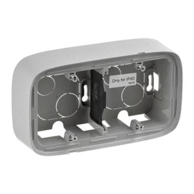 Коробка накладного монтажа 2 поста Legrand Valena Allure алюминий