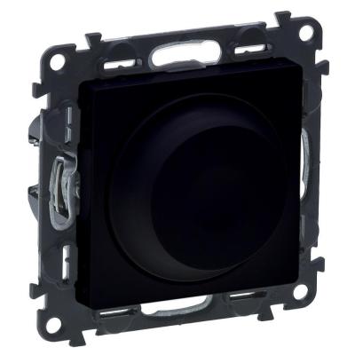 Светорегулятор с поворотной ручкой без нейтрали Legrand Valena Life черный матовый