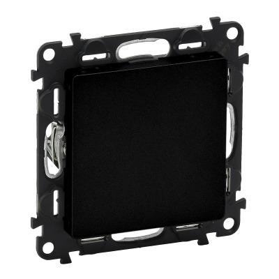 Заглушка с суппортом Legrand Valena Life черный матовый