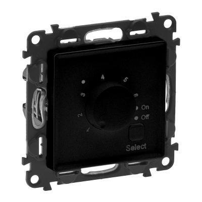 Термостат с датчиком для теплых полов Legrand Valena Life черный матовый