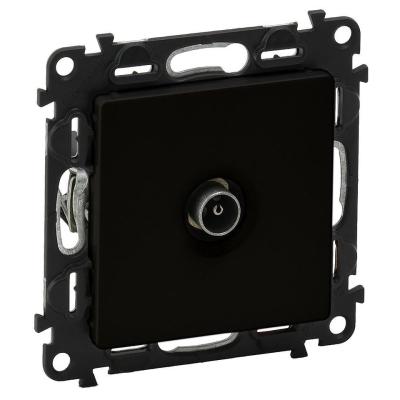 Розетка телевизионная «звезда» Legrand Valena Life черный матовый