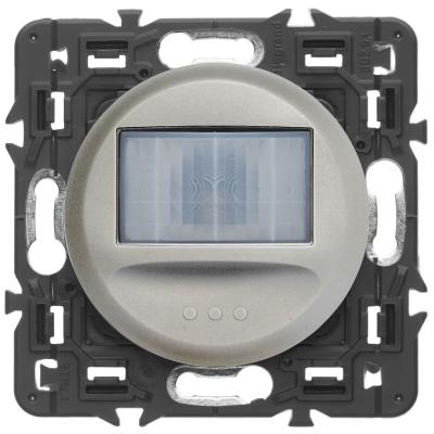 Датчик движения универсальный без нейтрали с функцией ручного управления 100 Вт Legrand Celiane титан