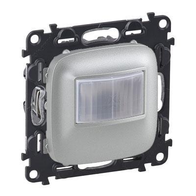 Датчик движения универсальный без нейтрали без функции ручного управления 100 Вт Legrand Valena Allure алюминий