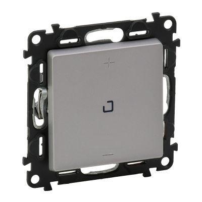 Светорегулятор кнопочный универсальный с нейтралью 150 Вт Legrand Valena Life алюминий