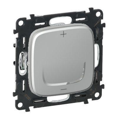 Светорегулятор кнопочный универсальный без нейтрали 125 Вт Legrand Valena Allure алюминий